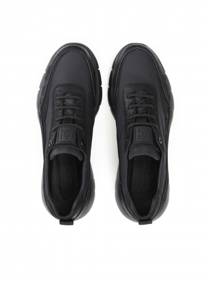 Comfortabele herensneakers van nubuck en stof AMAK