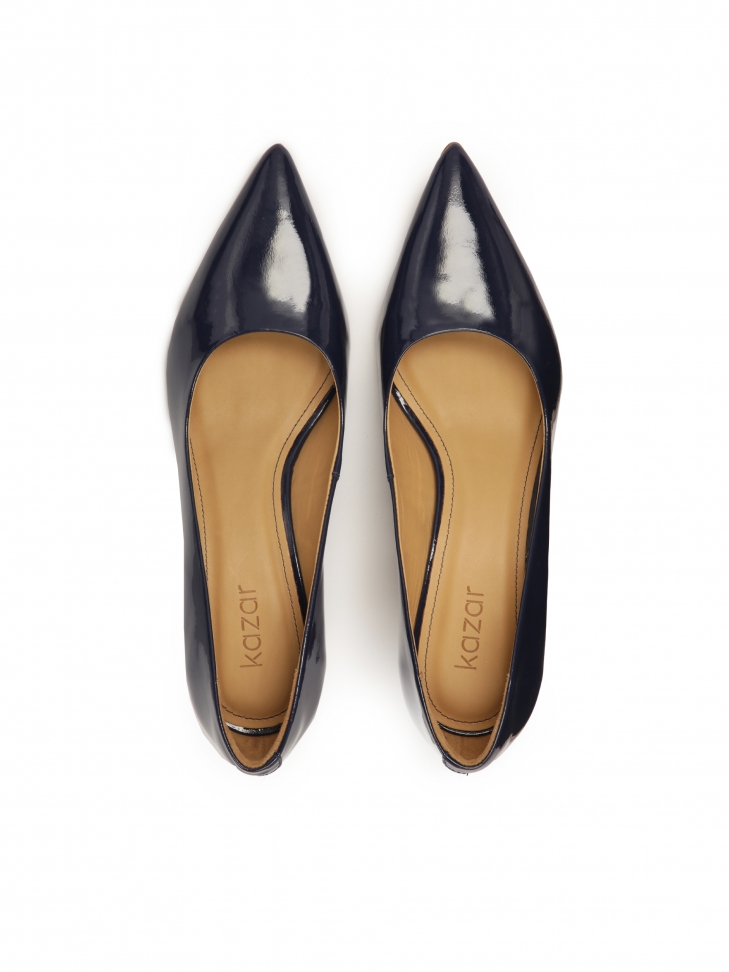 Marineblauwe lakleren pumps  JULA