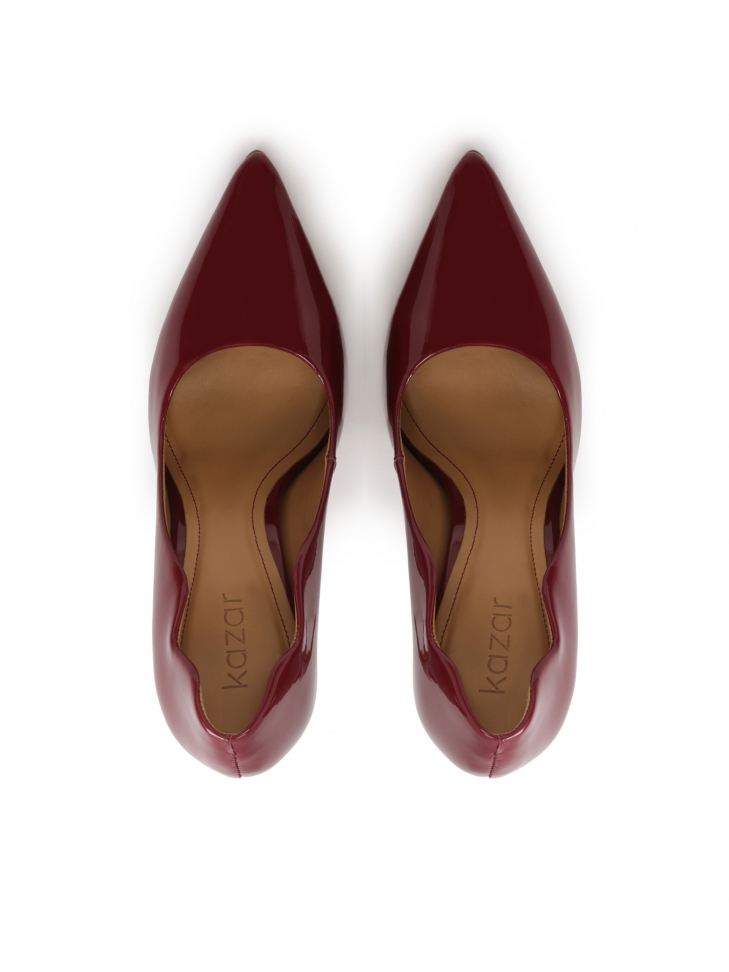 Maroon pumps met ruches NEW BELLA