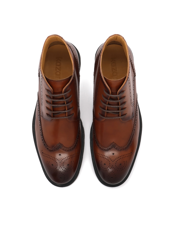 Leren laarzen met veters voor mannen REVAN