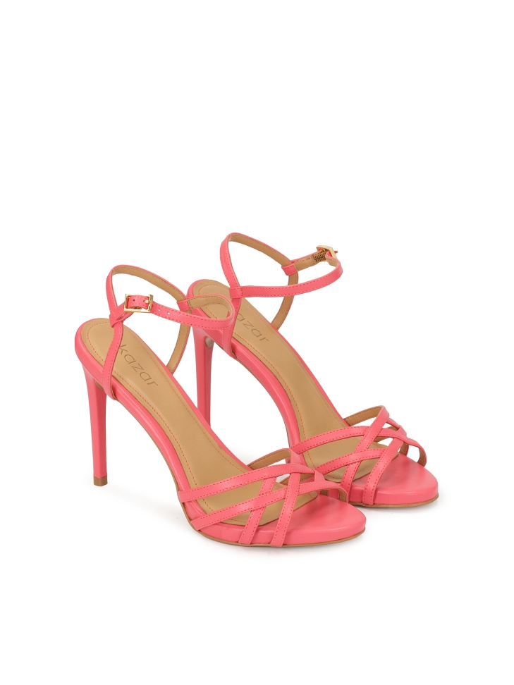 Roze sandalen met hak LAZURITE