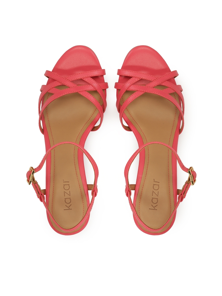 Roze sandalen met hak LAZURITE