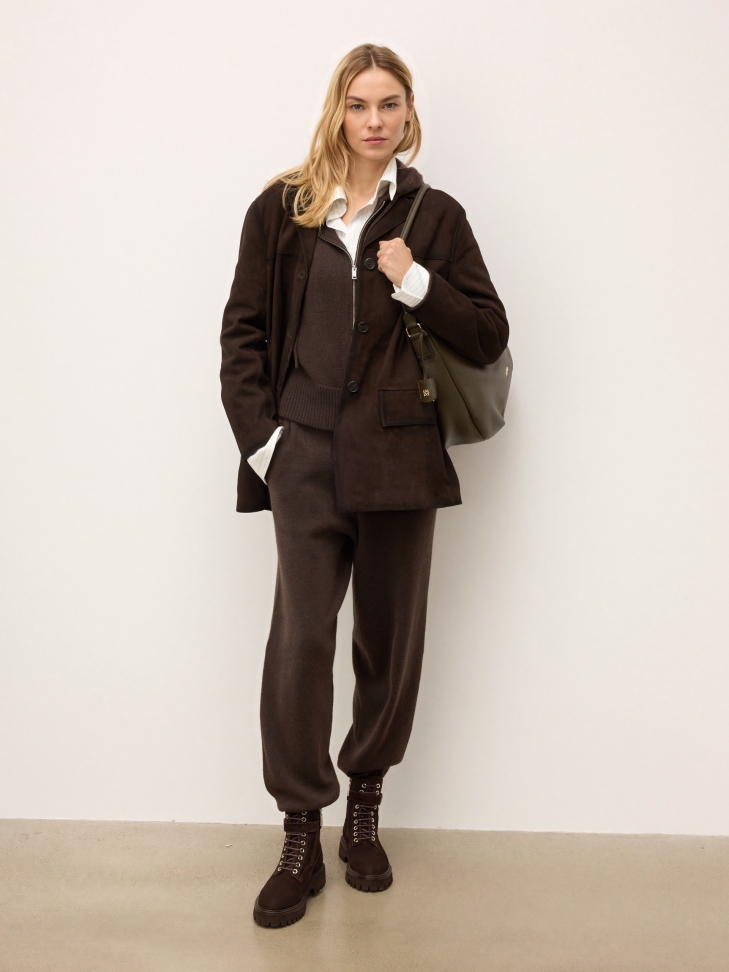 Suède laarzen met rits en vetersluiting KELYN