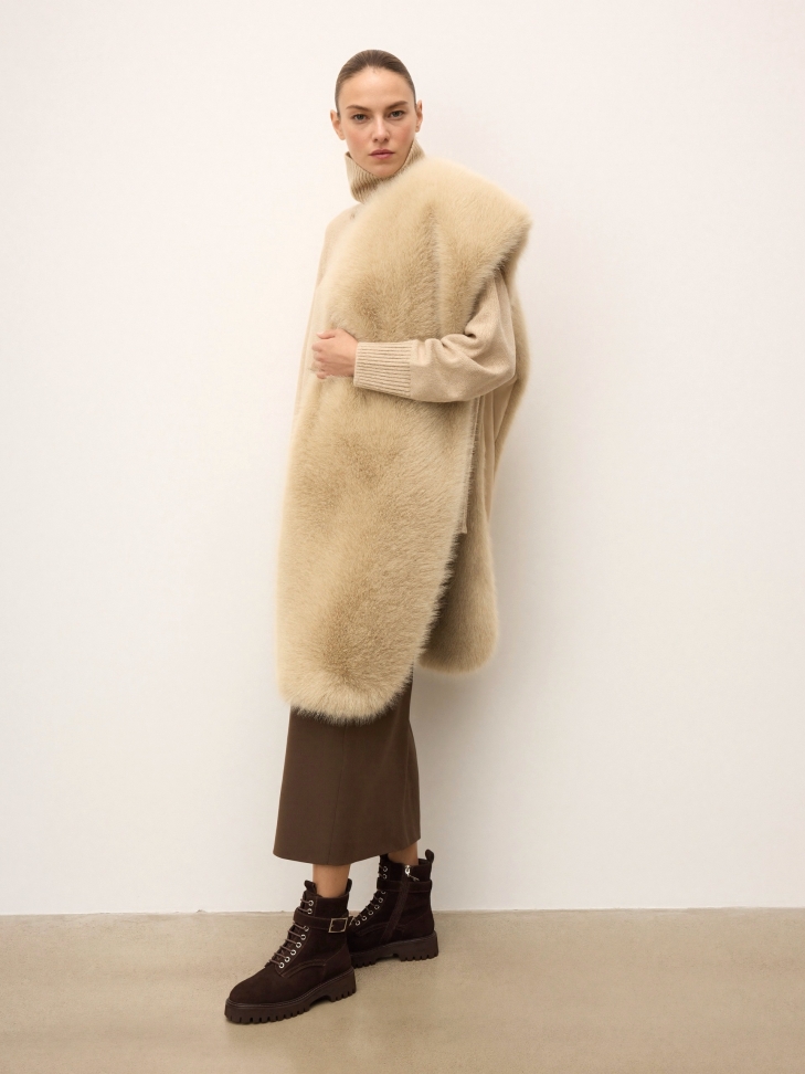 Suède laarzen met rits en vetersluiting KELYN