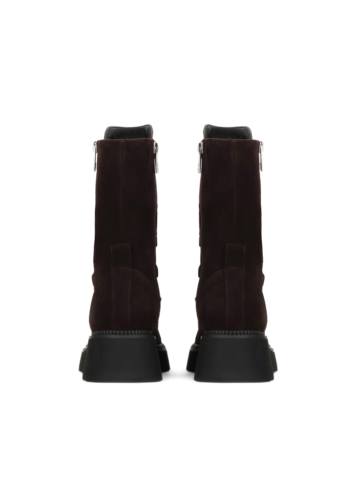 Laarzen met rits en decoratieve vetersluiting ELBA