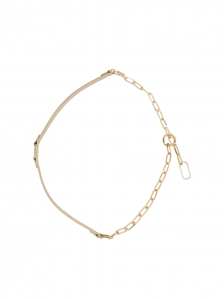 Decoratieve riem met kristallen en ketting AIKEN