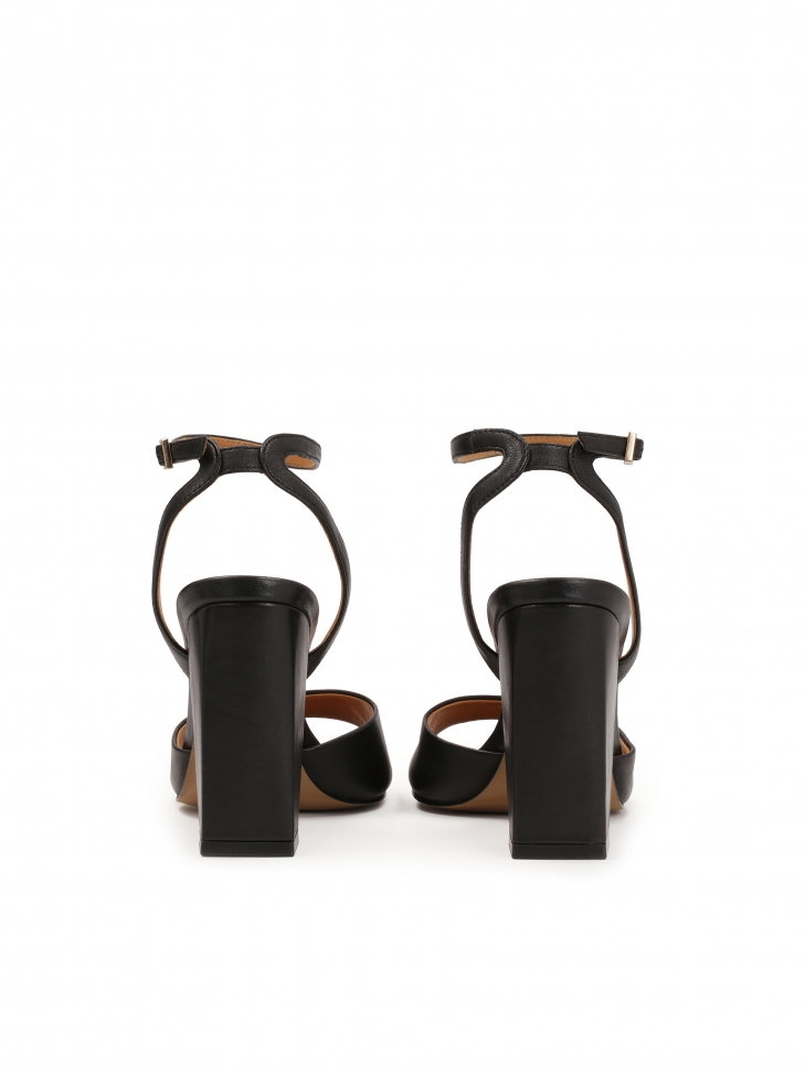 Zwarte sandalen met brede hak OLIVE