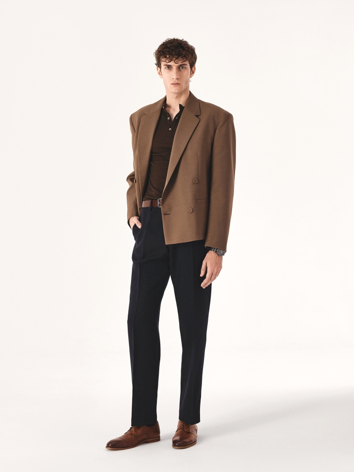 Leren schoenen met rozetversiering op de hiel JOHNATAN