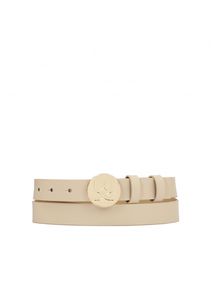 Leren riem met ronde gesp RAFAELLA