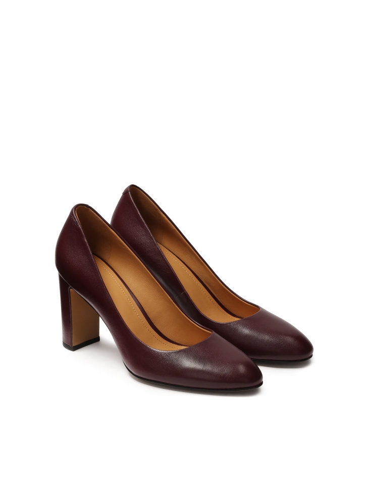 Maroon pumps met ronde neuzen JILIN