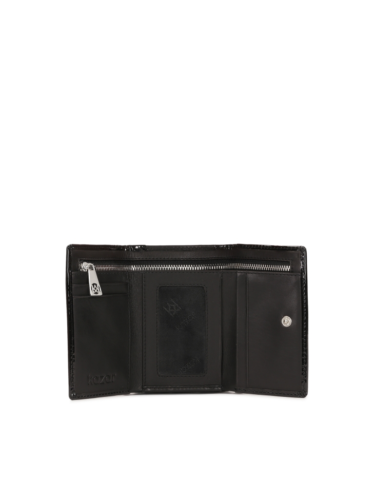 Gerimpelde glanzend leren portemonnee ASA