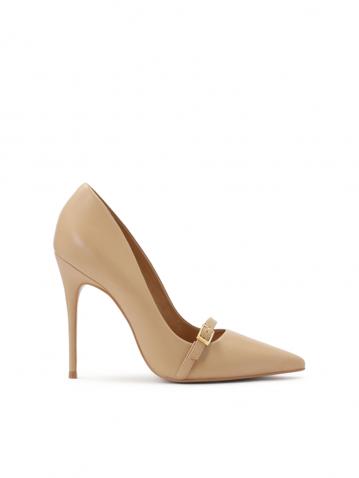 Beige pumps met versiering op de neus NEW BELLA