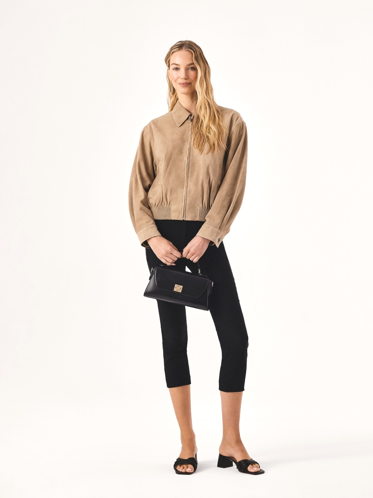 Elegante zwarte handtas met handvat MELIA