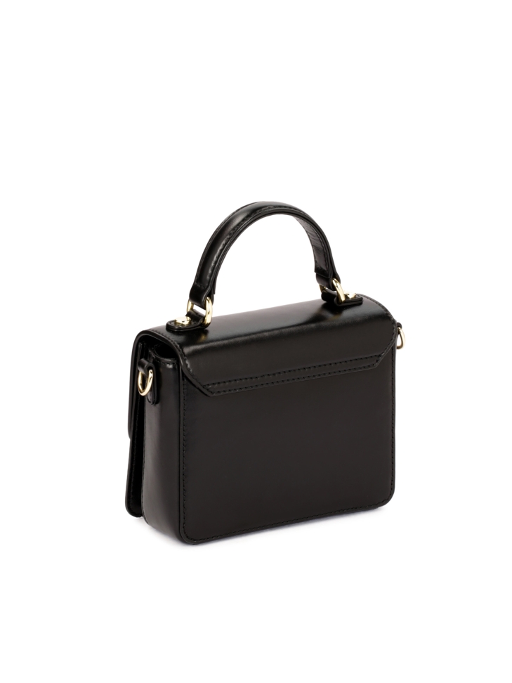 Kleine zwarte handtas met klep BELE