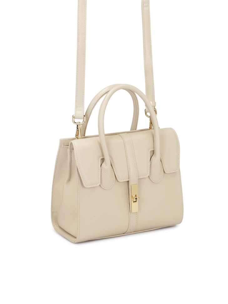 Chique leren handtas met fijne flap FELICITE S