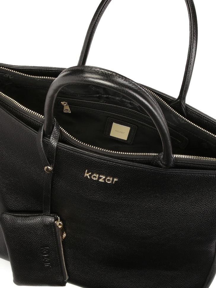 Ruime leren handtas met etui ENA