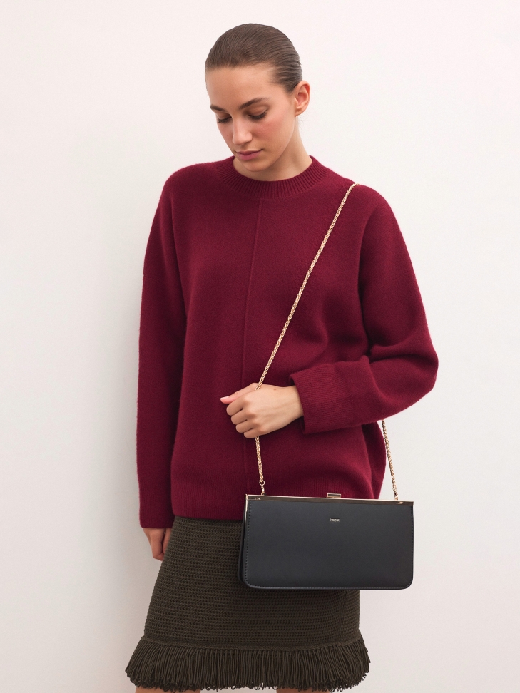 Elegant zwart tasje met gouden frame CATALINA