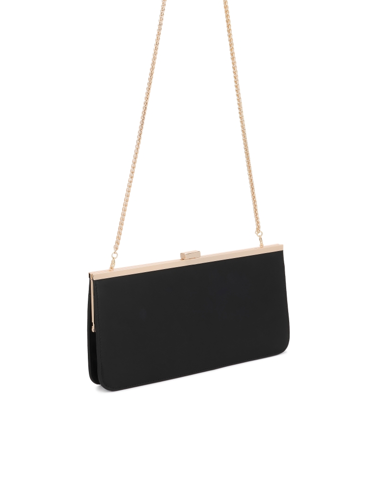 Elegant zwart tasje met gouden frame CATALINA