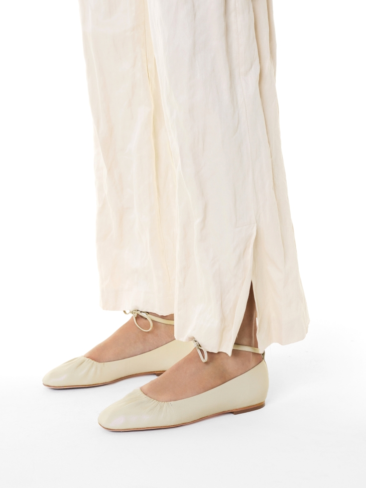 Crème ballerina's met stropdassen KS SOLEIL