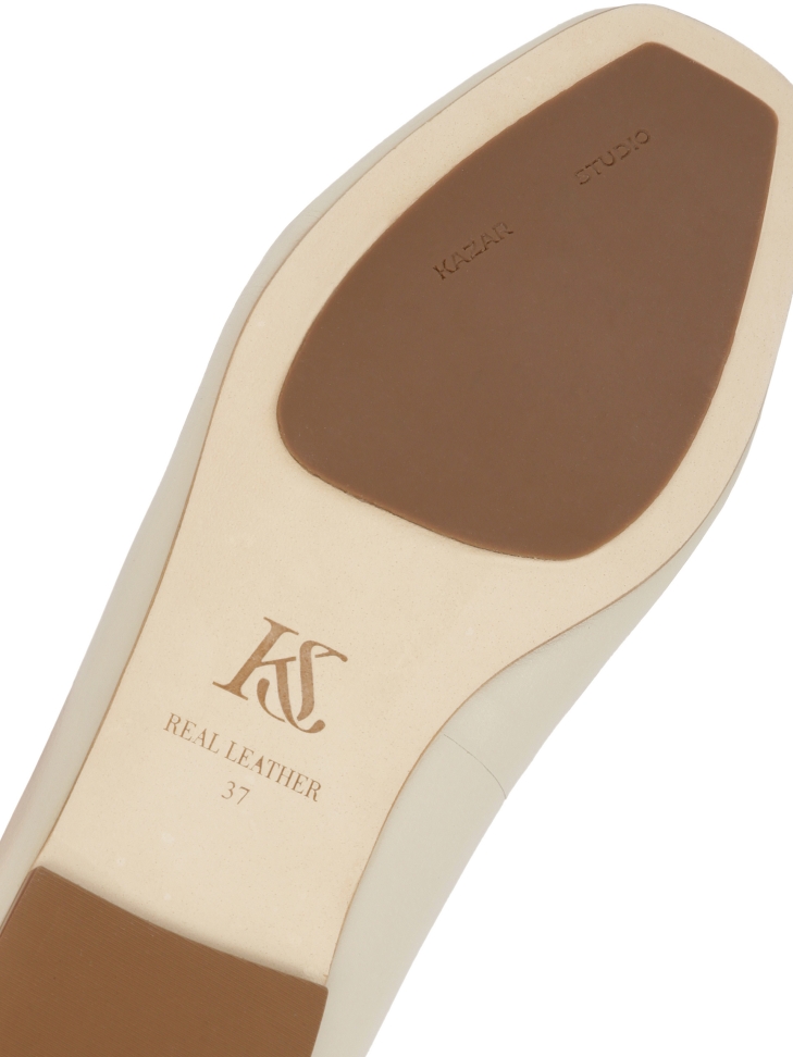 Crème ballerina's met stropdassen KS SOLEIL