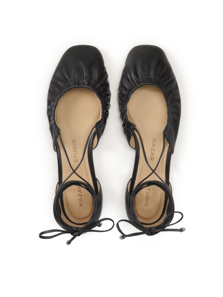 Zwarte ballerina's met open bovenwerk KS SOLEIL