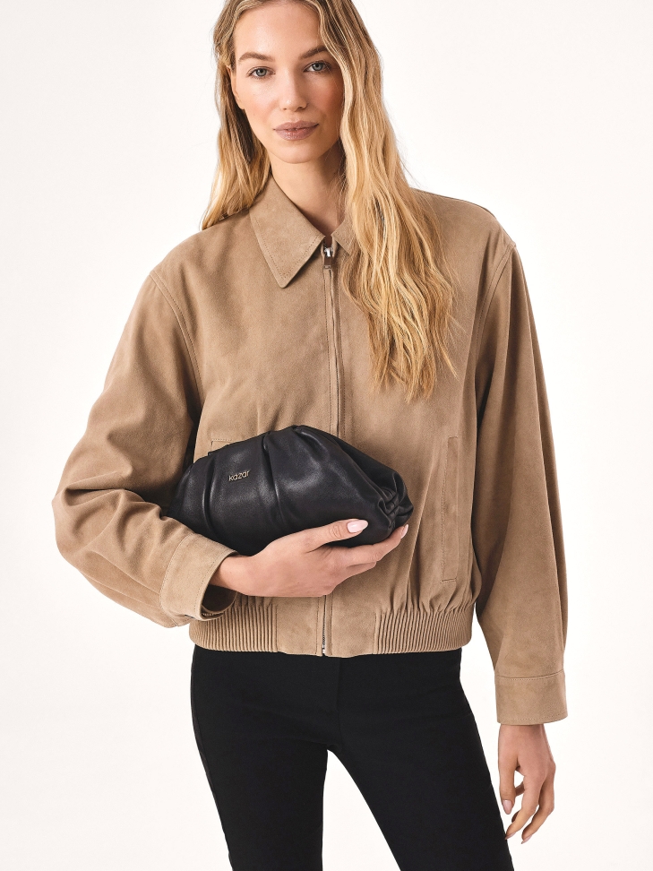 Zwarte gekreukte handtas GLOW