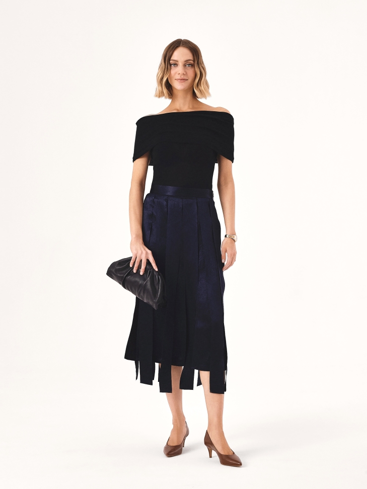 Zwarte gekreukte handtas GLOW