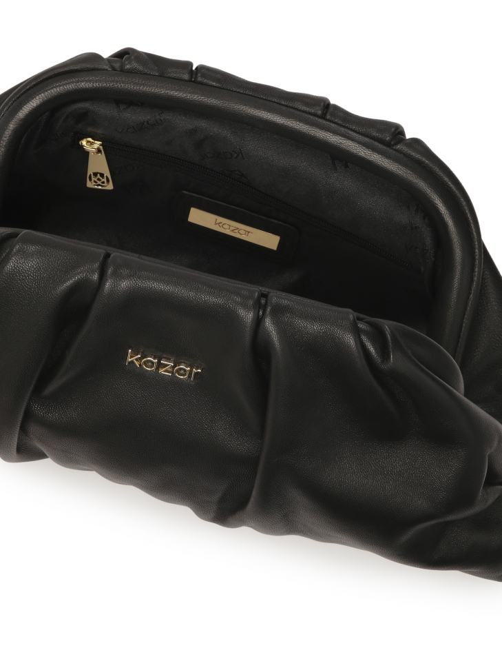 Zwarte gekreukte handtas GLOW