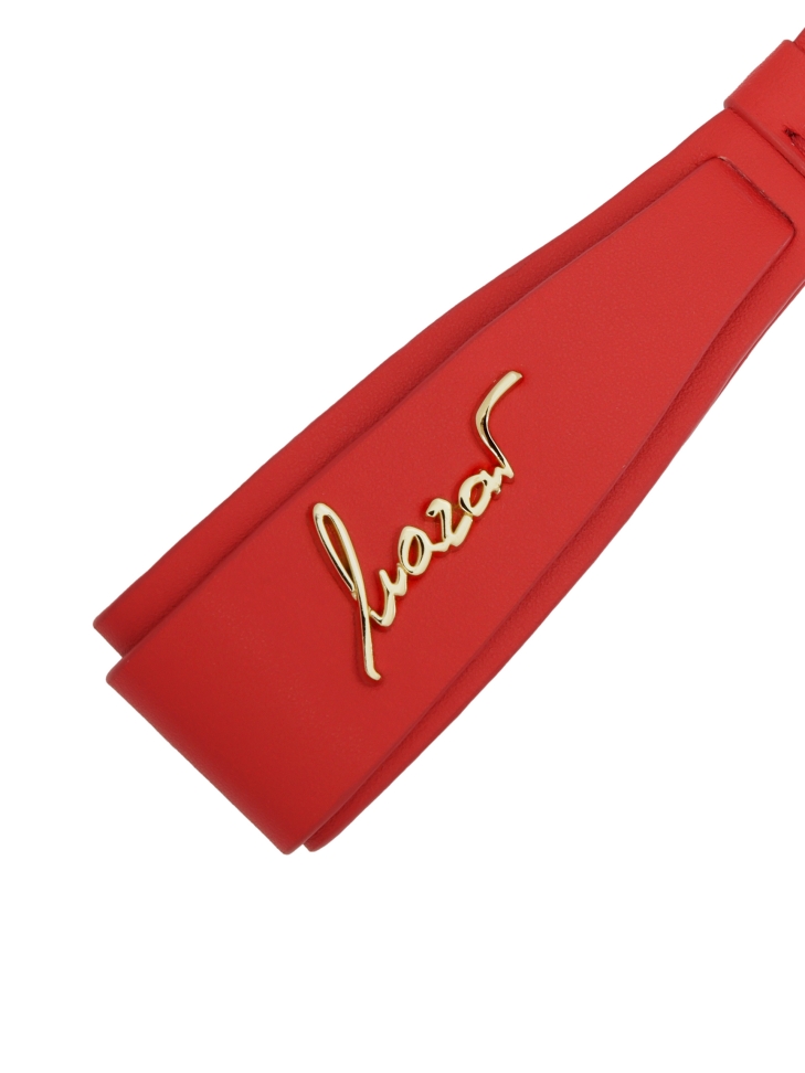 Rode sleutelhanger met uniek gouden KAZAR logo LAINEY