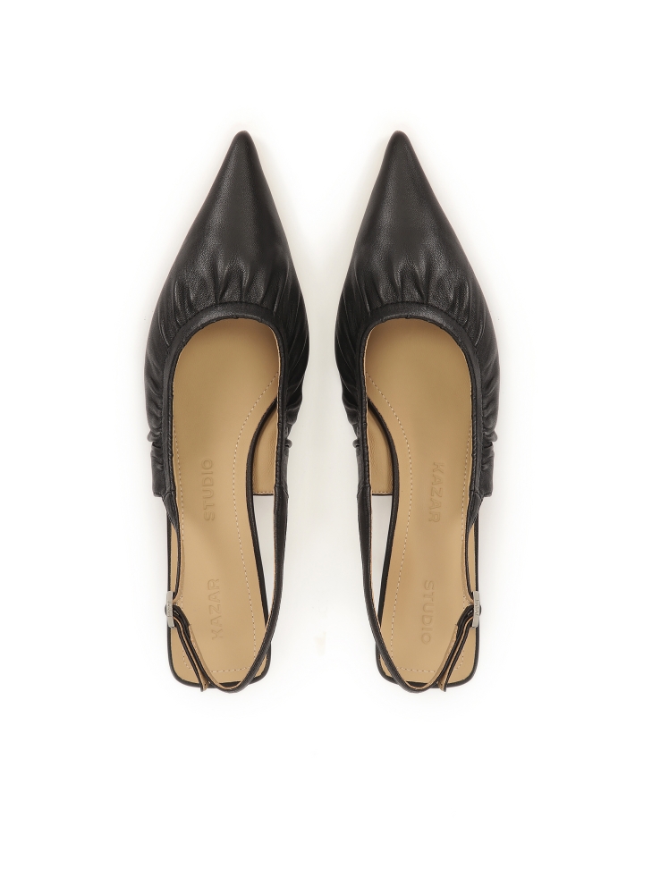 Zwarte pumps met ruches KS SELENE
