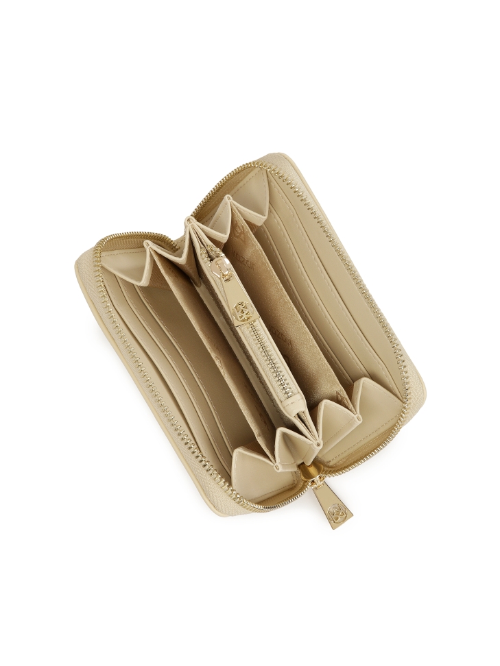 Leren portemonnee met opengewerkt patroon CARO