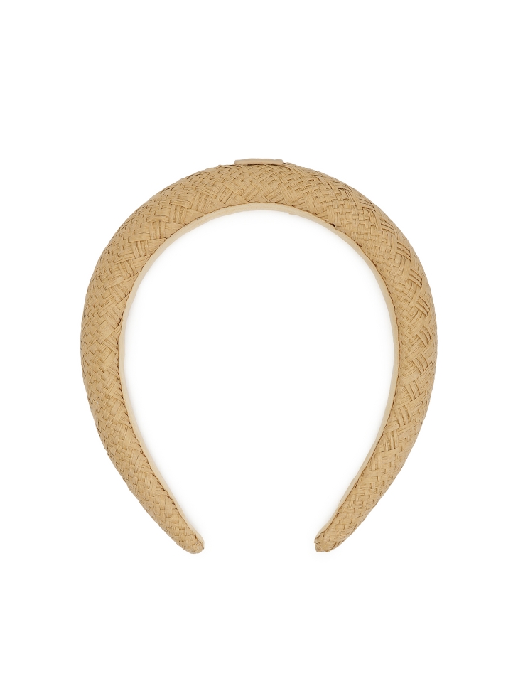 Lichtbruine papieren rieten hoofdband MOANA