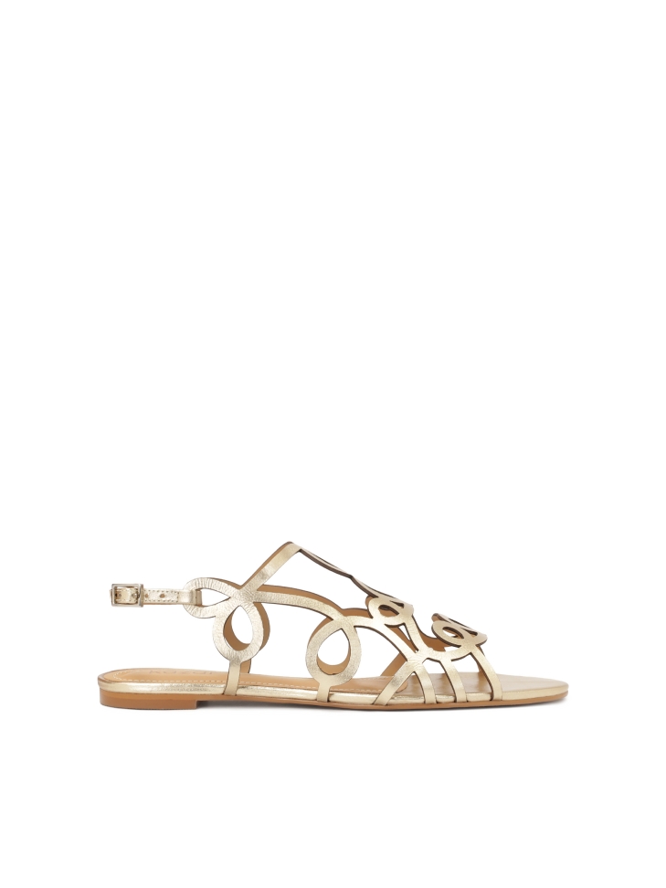 Gouden sandalen met een fijn patroon EMILY