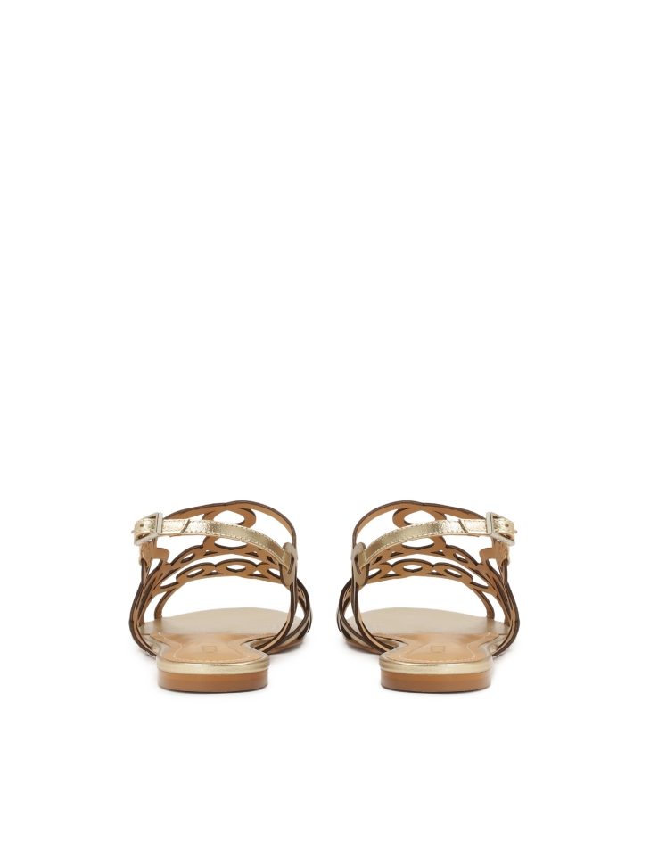 Gouden sandalen met een fijn patroon EMILY