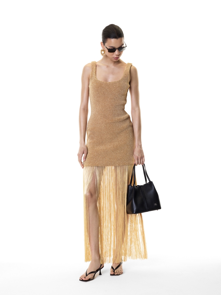 Gestaffelde zwarte handtas van zacht leer KS VIVIENE