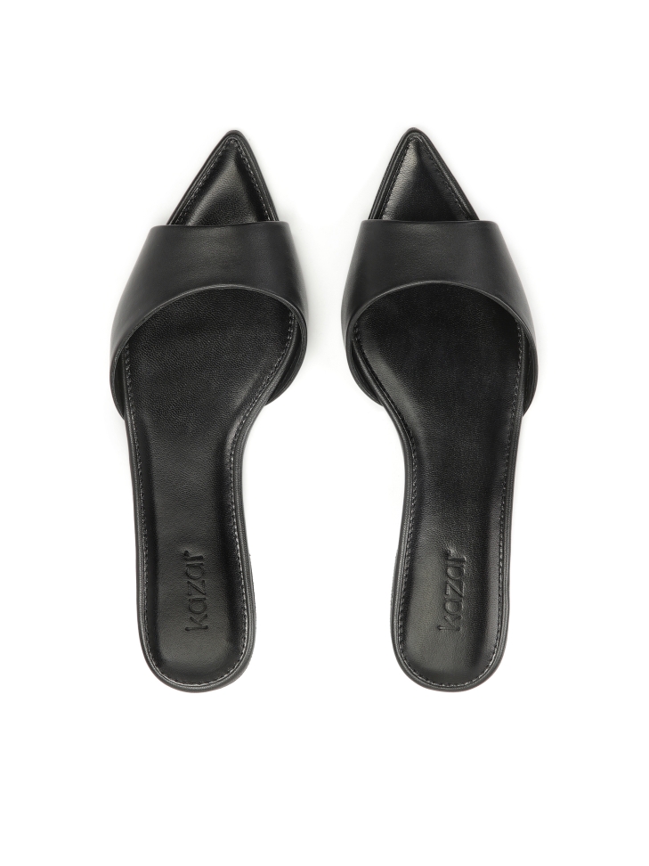 Zwarte platte glijbanen met verlengde neuzen FAWN