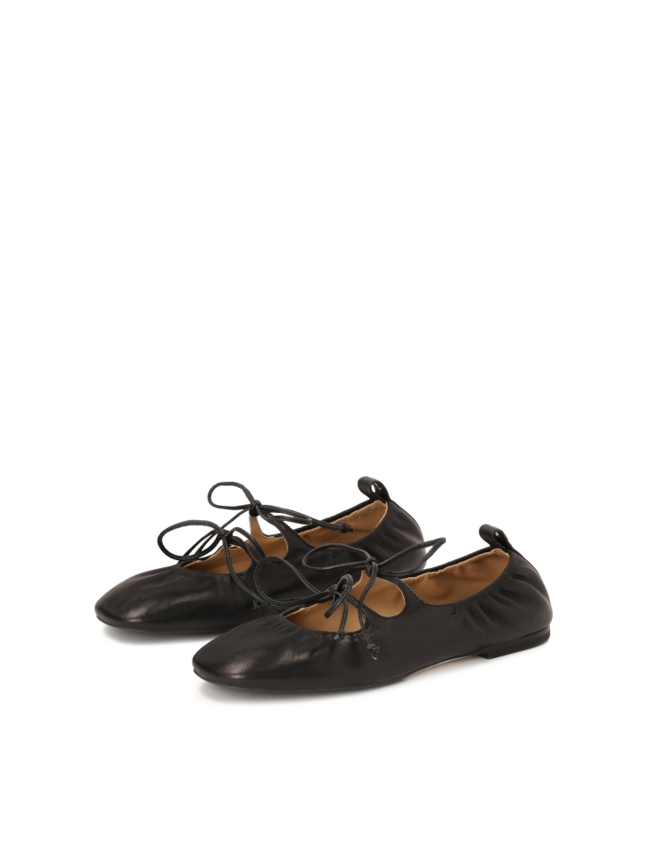 Zwarte ballerina's met string  KS AVRIL