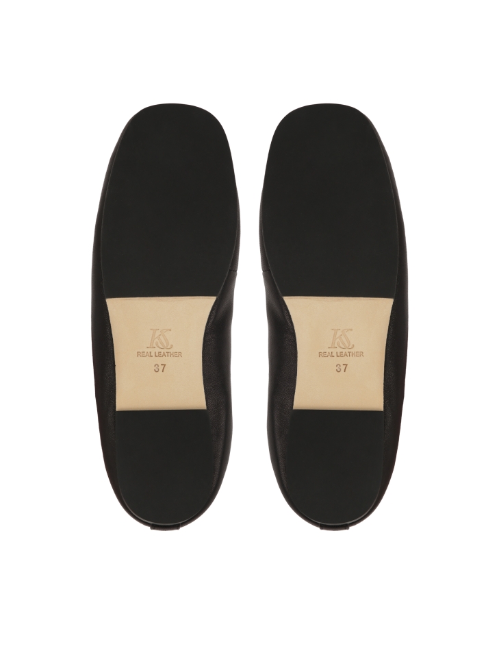 Zwarte ballerina's met string  KS AVRIL