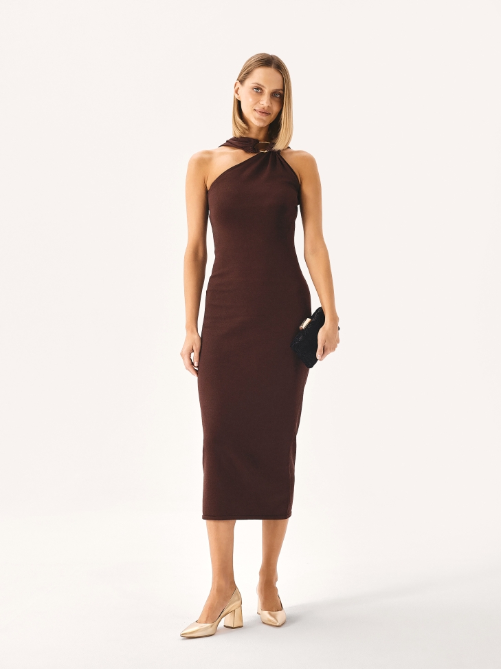 Elegante zwarte clutch tas bedekt met guipure CARI