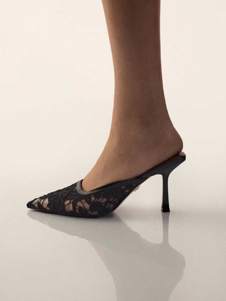 Kanten muiltjes met hak SALT