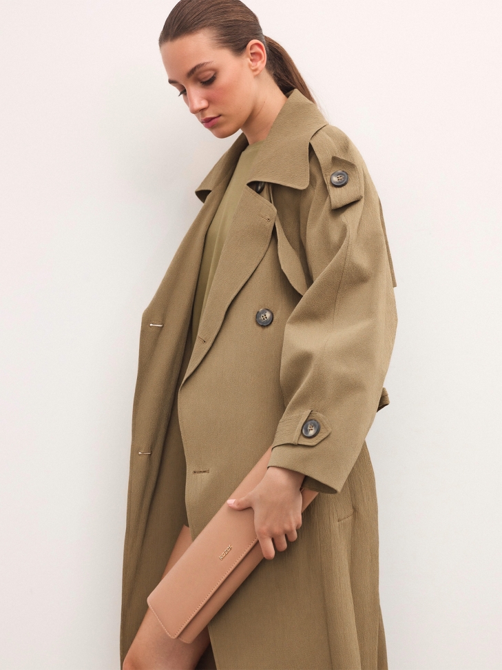 Langwerpige gelegenheidstas van leer VIVIENNE