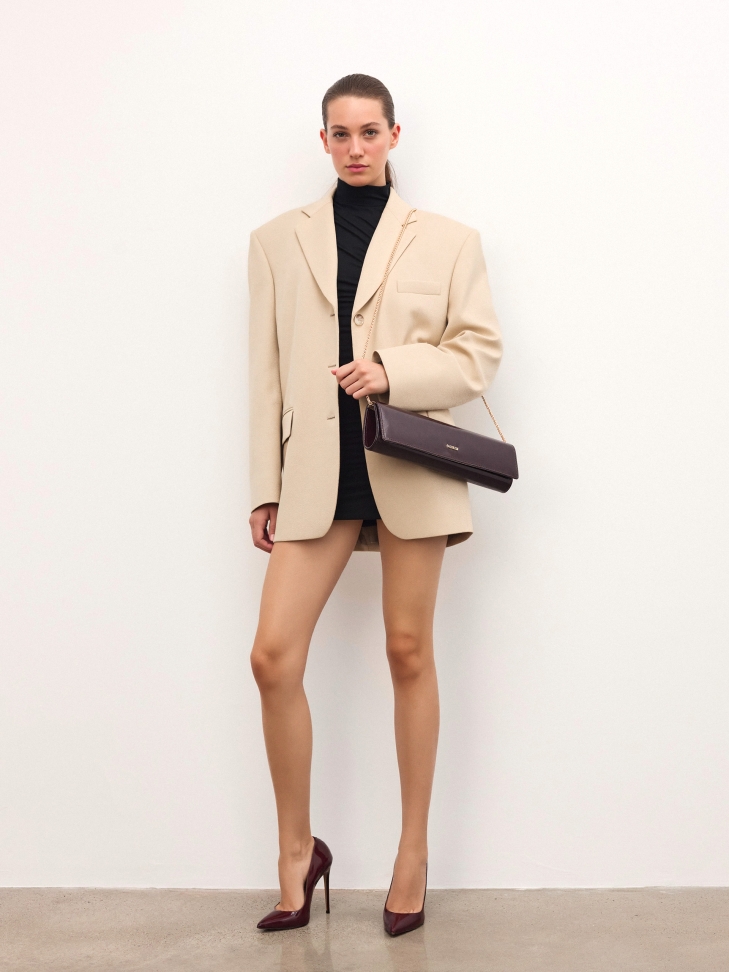 Langwerpig avondtasje in lak VIVIENNE