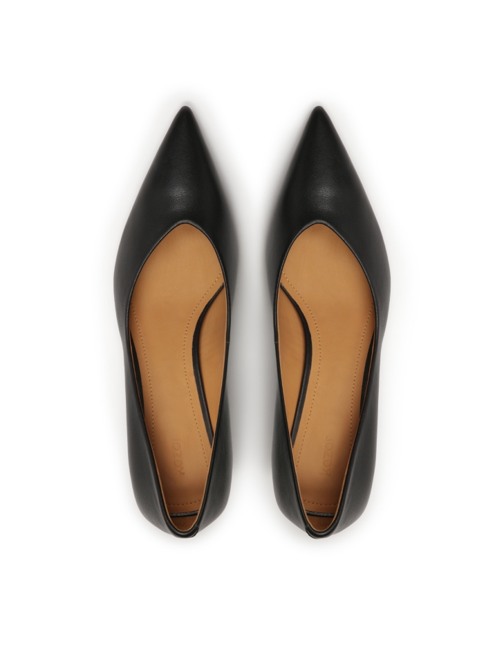 Klassieke zwarte pumps met spitse teen EVELISE