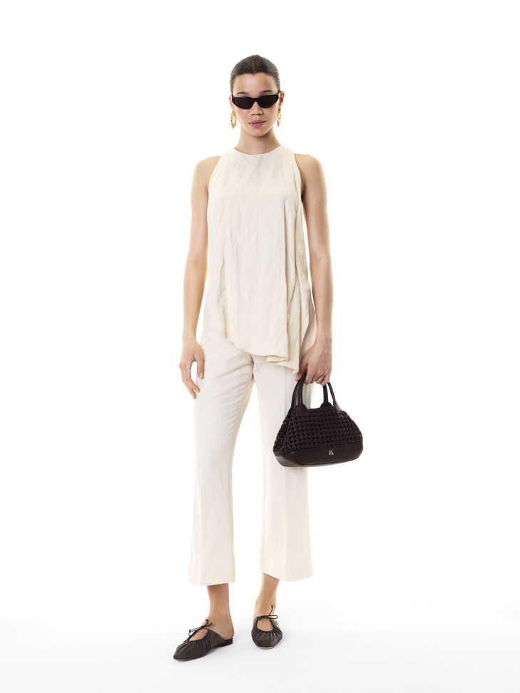 Donkerbruine handtas met handvatten en uitneembaar inzetstuk KS MAROSA