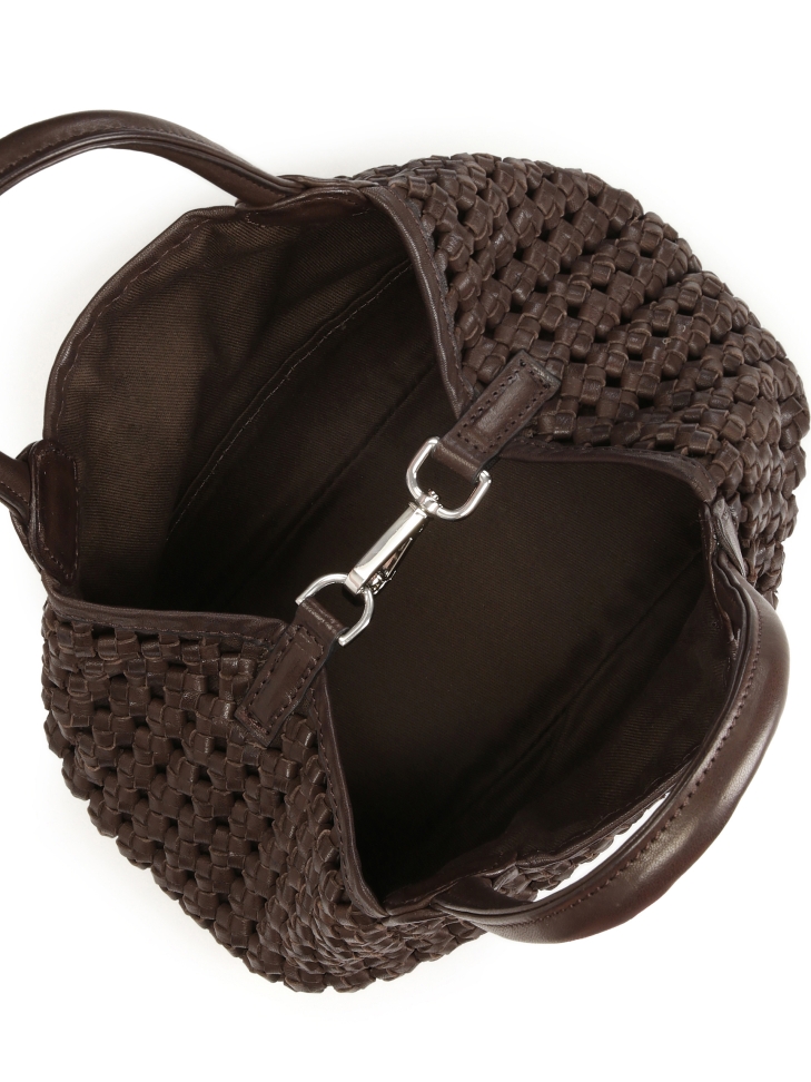 Donkerbruine handtas met handvatten en uitneembaar inzetstuk KS MAROSA