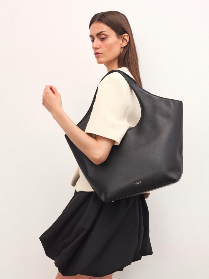 Grote leren schoudertas FOLA