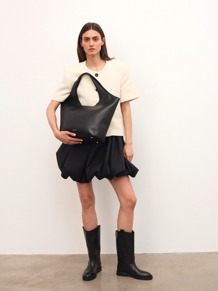 Grote leren schoudertas FOLA