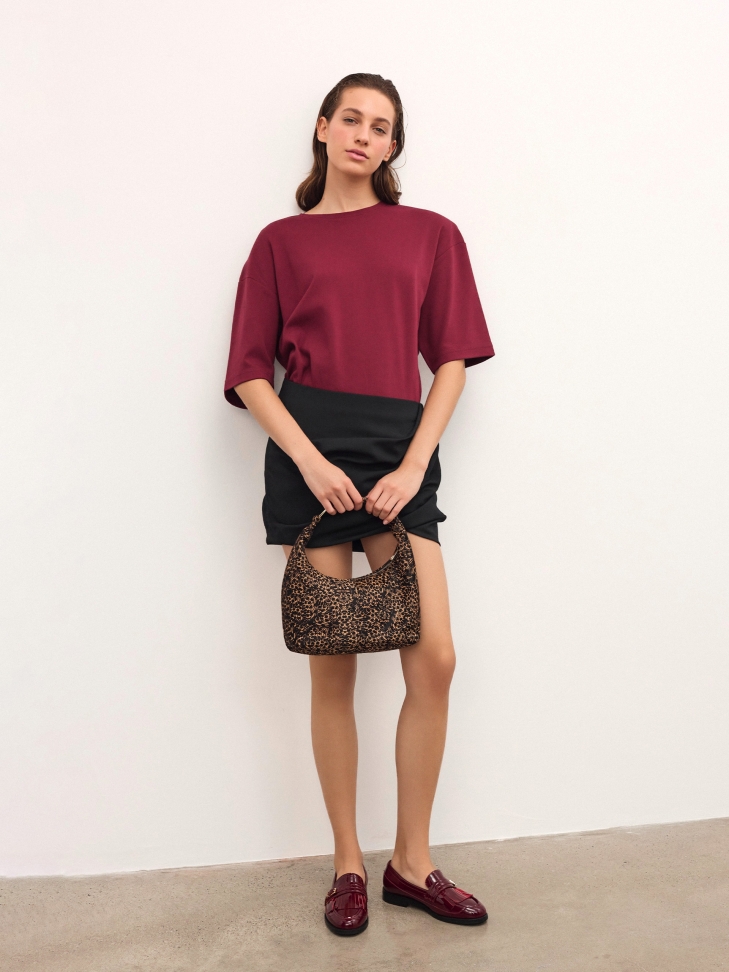 Maroon lakleren schoenen met kwastjes IVESDALE