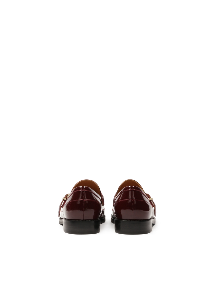 Maroon lakleren schoenen met kwastjes IVESDALE