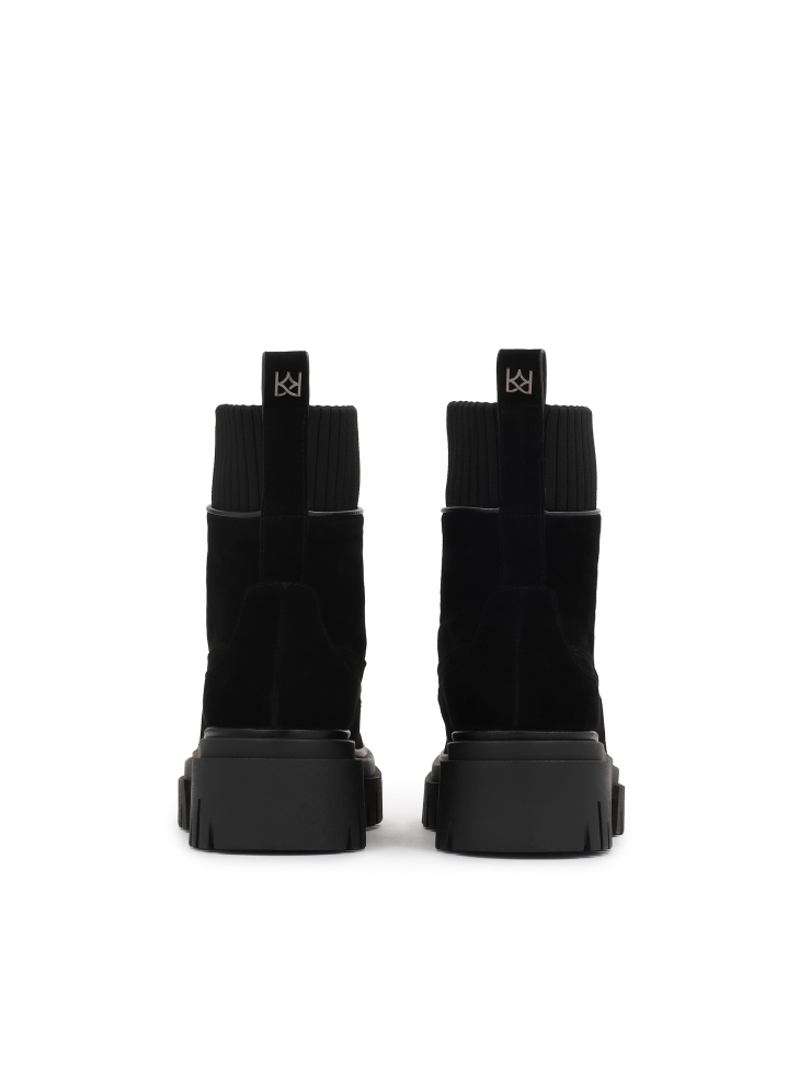 Suède laarzen met een rits aan de voorkant van het bovenwerk ELODEA